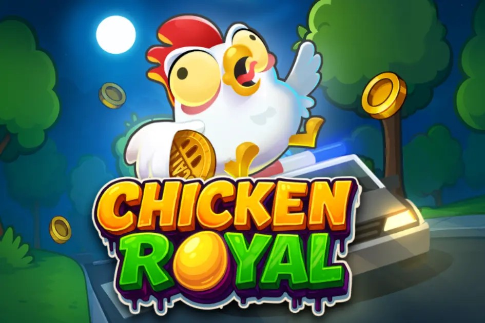 Chicken Royal slot logo by InOut at Wolf CasinoChicken Royal