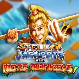 Stellar Jackpots with More Monkeys logo by Lightning Box Game at Wolf Casino